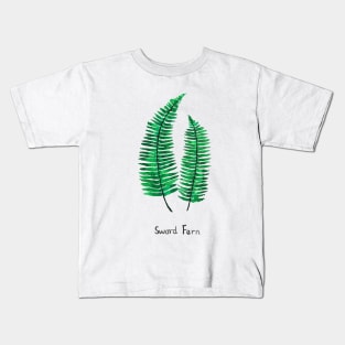 sword fern watercolor Kids T-Shirt